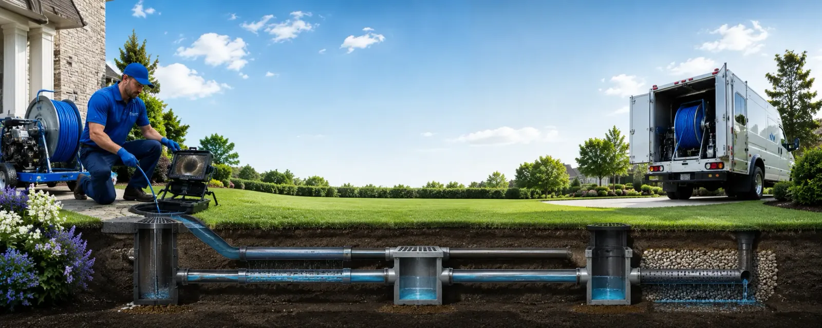 Outdoor drain cleaning information for Bell, CA